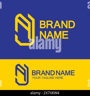 Creative letter AJ or JA monogram  simple logo design. Stock Vector