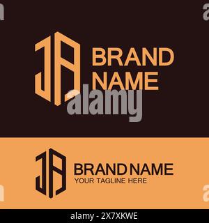 Creative letter AJ or JA monogram  simple logo design. Stock Vector