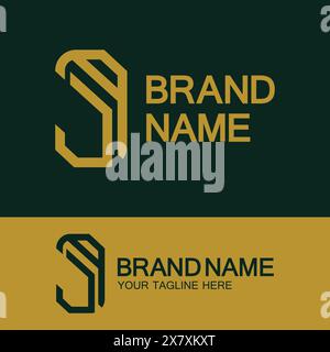 Creative letter AJ or JA monogram  simple logo design. Stock Vector