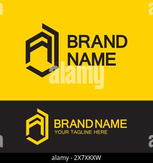 Creative letter AJ or JA monogram  simple logo design. Stock Vector