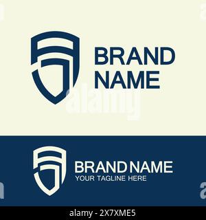 Creative letter AJ or JA monogram  simple logo design. Stock Vector