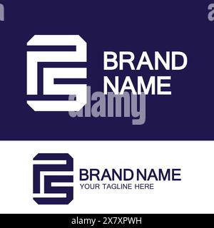 Alphabet letters monogram logo PS, SP, P and S, elegant and Professional letter icon design Stock Vector
