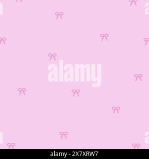 Illustration of ribbons on pastel pink background for Valentine card, print, girly pattern, kid clothes, gift wrap, packaging, fabric, wallpaper, ads Stock Vector