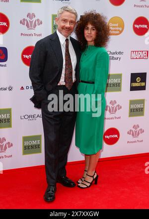 London, UK. 21st May, 2024. Martin Freeman and Rachel Mariam attend the The Prince's Trust and TK Maxx and Homesense Awards. held at the Theatre Royal, Drury Lane, London. (Photo by Mario Mitsis/SOPA Images/Sipa USA) Credit: Sipa USA/Alamy Live News Stock Photo