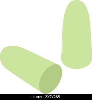 Earplugs Illustration of a handy noise reduction product, Vector Illustration Stock Vector