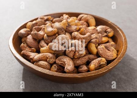 Roasted cashew nuts with shells Stock Photo