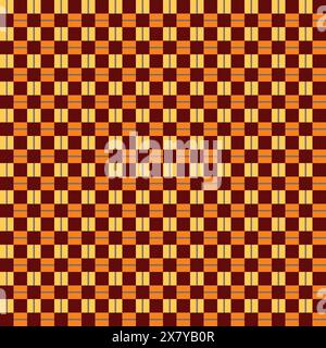 Modern masculine common geometric motif twist squares pattern abstract continuous background. Stock Vector