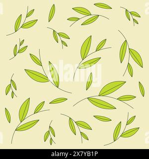 Luxury Nature green background vector. Floral pattern Stock Vector