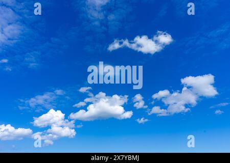 blue sky with clouds, texture background Stock Photo