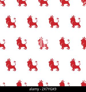 Lion Kids Seamless Pattern. animal background vector Stock Vector