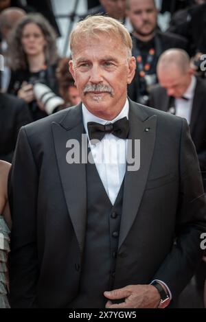 Cannes, France. 19th May, 2024. Kevin Costner attends the 'Horizon: An American Saga' Red Carpet at the 77th annual Cannes Film Festival at Palais des Festivals. (Photo by Loredana Sangiuliano/SOPA Images/Sipa USA) Credit: Sipa USA/Alamy Live News Stock Photo