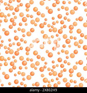 Raw red caviar. Salted or fresh salmon fish eggs seamless pattern. Trout roe Isolated on white. Seafood for restaurant, sushi bar menu, poster. Ideas Stock Vector