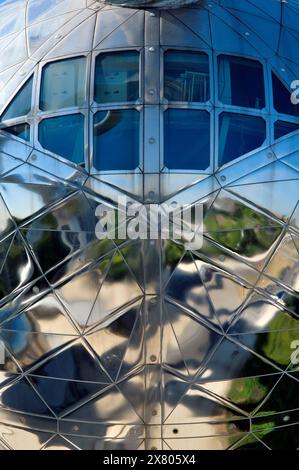 Belgium, Brussels, Atomium Detail Stock Photo