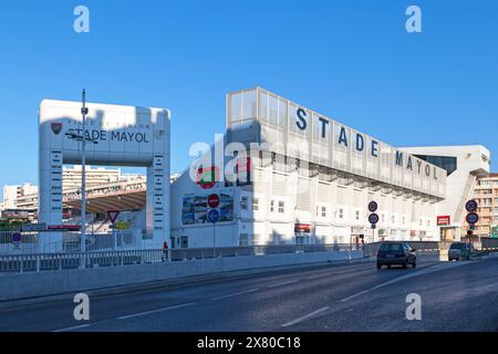 Toulon, France - March 24 2019: The Stade Mayol is a multi-purpose stadium currently used mostly for rugby union matches and is the home stadium of RC Stock Photo