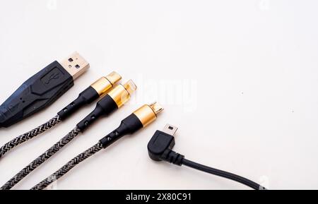 Smart Technology Data Connection Cable in the Digital Age Stock Photo