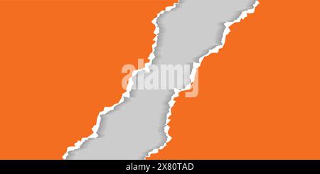 Abstract Gray Paper Torn Design Stock Vector