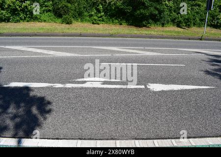 arrows on the street Stock Photo