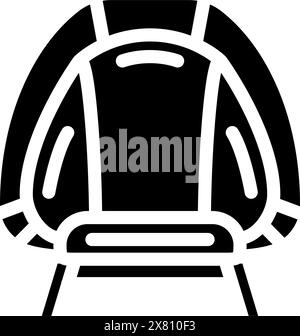 deck chair outdoor furniture glyph icon vector illustration Stock ...