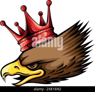 Mascot Head of an Eagle vector illustration design Stock Vector