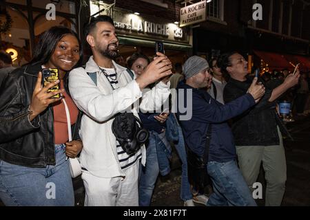 Tom Holland mania, outside the Duke of York Theatre's Romeo and Juliet in London's West End as Spiderman actor only pauses briefly for photographs, UK Stock Photo