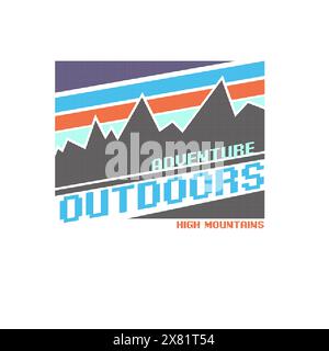 Adventure Outdoors Mountain typography t shirt design Stock Vector