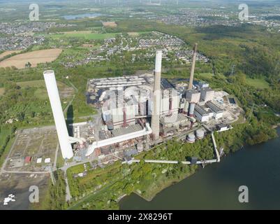 Voerde power station was a coal -fired power station in Voerde located on the Rhine. Germany. Not in use anymore. Stock Photo