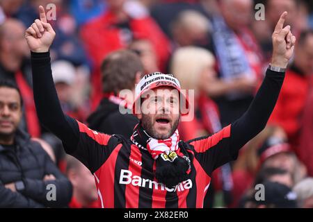 Dublin, Ireland. 22nd May, 2024. DUBLIN, IRELAND - MAY 22: Leverkusen fans before the UEFA Europa League 2023/24 final match between Atalanta BC and Bayer 04 Leverkusen at Dublin Arena on May 22, 2024 in Dublin, Ireland. (Photo by Will Palmer/SPP) (Will Palmer/SPP) Credit: SPP Sport Press Photo. /Alamy Live News Stock Photo