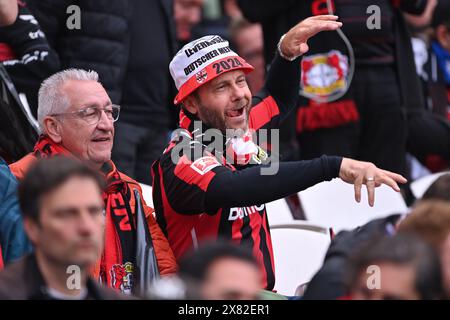 Dublin, Ireland. 22nd May, 2024. DUBLIN, IRELAND - MAY 22: Leverkusen fans before the UEFA Europa League 2023/24 final match between Atalanta BC and Bayer 04 Leverkusen at Dublin Arena on May 22, 2024 in Dublin, Ireland. (Photo by Will Palmer/SPP) (Will Palmer/SPP) Credit: SPP Sport Press Photo. /Alamy Live News Stock Photo