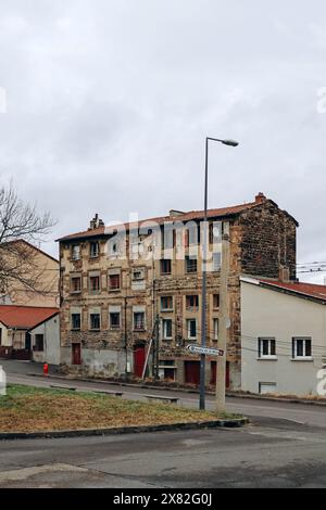 Saint Etienne, France - 30.12.2022: Building near the old coal mine 'Couriot' in Saint-Étienne Stock Photo