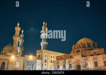 Al-Azhar mosque in the night Stock Photo