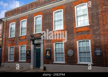 Suffolk, UK - October 28th 2023: Exterior of Gainsboroughs House in Sudbury, Suffolk - where famous artist Thomas Gainsborough lived. Stock Photo