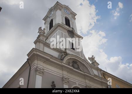 St. Michael's Church at Vaci Street in Budapest, Hungary.Summer season. Stock Photo