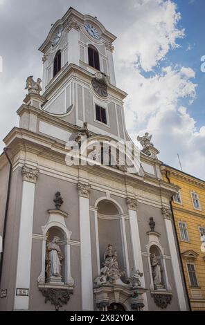 St. Michael's Church at Vaci Street in Budapest, Hungary.Summer season. Stock Photo