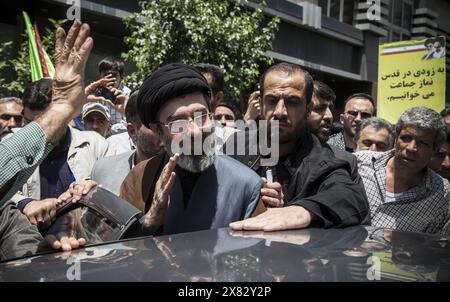Tehran, Iran. 22nd May, 2024. MOJTABA KHAMENEI, son of Supreme Leader Ali Khamenei, attends a parade marking al-Quds International Day in Tehran. Credit: Rouzbeh Fouladi/ZUMA Wire/Alamy Live News Stock Photo