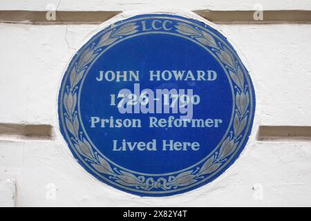 London, UK - February 5th 2024: Blue plaque on the exterior of a building on Great Ormond Street in London, UK, marking the location where prison refo Stock Photo