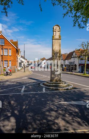 War Memorriał on the corner of High Street and New street Great Dunmow Essex Stock Photo