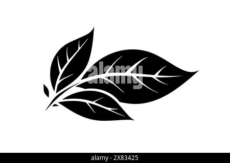 Hand-Drawn Leaf Vector Illustration: Various Tree Leaves Icon Logotype Design. Stock Vector