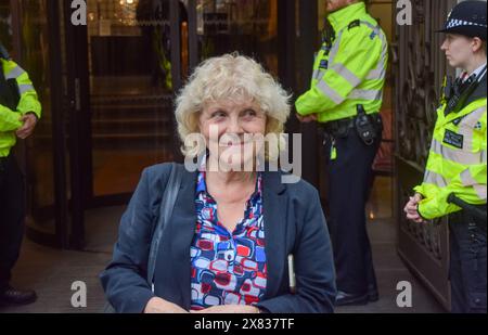 London, UK. 22nd May 2024. Former subpostmaster Jo Hamilton outside Aldwych House as the Post Office Horizon IT Inquiry continues. Credit: Vuk Valcic/Alamy Live News Stock Photo