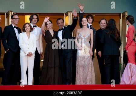 Cannes, France. 22th May, 2024. Alexandre de La Patellière, Marie Narbonne, Dimitri Rassam, Anamaria Vartolmei, Patrick Mille, Adèle Simphal, Vassili Schneider, Matthieu Delaporte, Anaïs Demoustier, Julie de Bona attends Le Comte de Monte-Cristo Screening red carpet at the 77th annual Cannes Film Festival at Palais des Festivals on May 22, 2024 in Cannes, France Credit: BTWImages/Alamy Live News Stock Photo