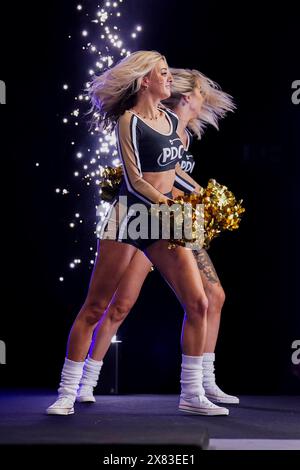 Sheffield, UK. 16th May, 2024. PDC Dancers during the 2024 BetMGM Premier League Darts, Night 16, Sheffield at Utilita Arena, Sheffield, England, United Kingdom on 16 May 2024 Credit: Every Second Media/Alamy Live News Stock Photo