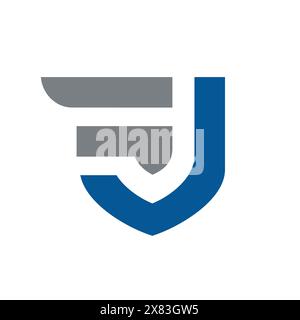 Initial letters FJ or JF, Vector Logo Design Stock Vector