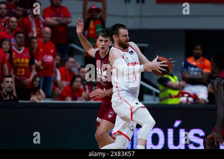 Murcia, Spain. 22nd May, 2024. VÍCTOR CLAVER player of Valencia Basket during the match, UCAM Murcia CB vs VALENCIA Basket, acb,  Endesa league, second playoff game,  Sport's palace of Murcia Region of Murcia Spain, May 22, 2024 Credit: Pascu Méndez/Alamy Live News Stock Photo