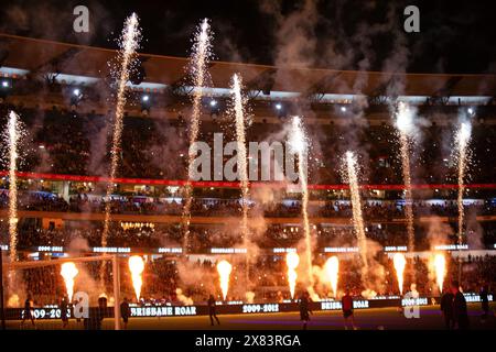 Melbourne, Australia, 22 May, 2024. Fireworks show during the Global Football Week Melbourne match between Tottenham Hotspur and Newcastle United at the MCG on May 22, 2024 in Melbourne, Australia. Credit: Santanu Banik/Speed Media/Alamy Live News Stock Photo