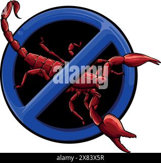 draw colored animal scorpion vector illustration design Stock Vector