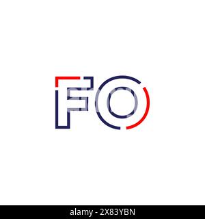 FO tech logo concept design Stock Vector