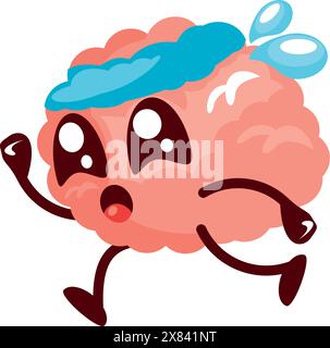 Funny brain cartoon running Stock Vector Image & Art - Alamy