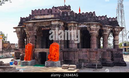 View of Shri Virupaksha Temple, Dedicated to Lord Shiva, Bilpak, Ratlam, Madhya Pradesh, India. Stock Photo