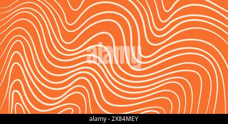 Salmon meat fillet texture pattern background. Stock Vector