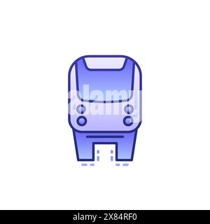 monorail icon on white with outline Stock Vector