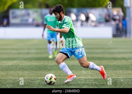 Seattle, Washington, USA. 22nd May, 2024. Seattle Sounders player DYLAN TEVES #99 takes the ball across the field in the 1st half of the US Open Cup game, Seattle Sounders vs Phoenix Rising, with the Sounders advancing to the quarterfinals, scoring 2-1. (Credit Image: © Melissa Levin/ZUMA Press Wire) EDITORIAL USAGE ONLY! Not for Commercial USAGE! Stock Photo